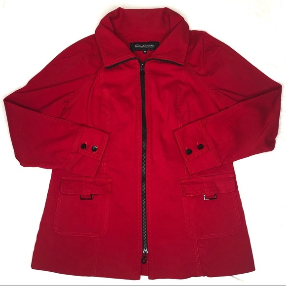 Cheryl Nash Windridge Jacket Women’s Zip Front Red Medium M - Picture 7 of 14
